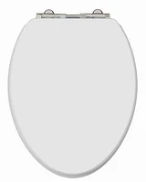 Siège de toilette allongé 2-en-1 TinyHiney à charnière chromée avec couvercle qui ferme délicatement pour enfants et adultes de TopSeat