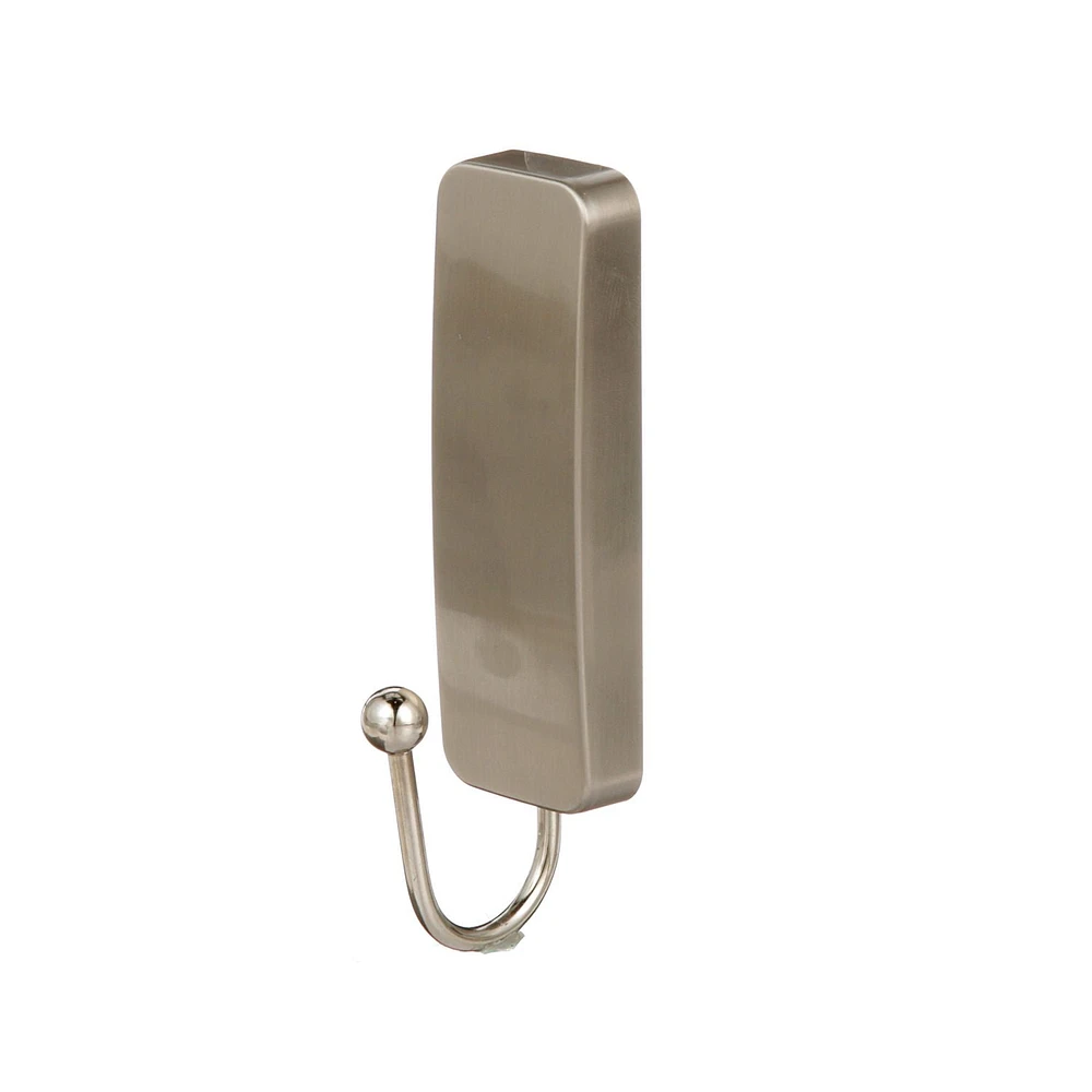 Command™ Hook 17034BN-2EF, Brushed Nickel, 2 Hooks/4 Strips/Pack, Medium
