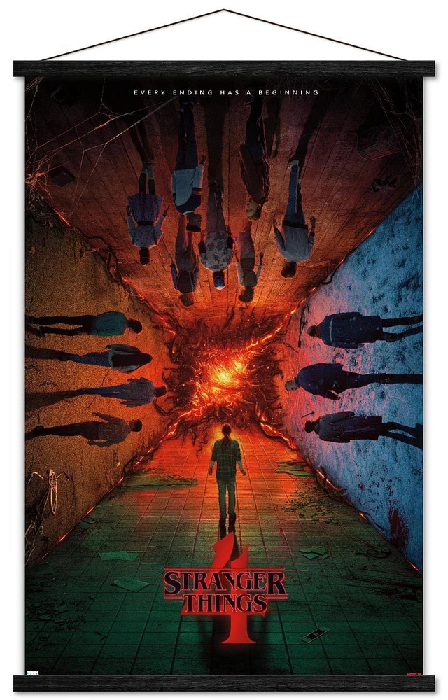 Netflix Stranger Things: Season 4 - Group Teaser One Sheet Wall Poster, 22.375" x 34"
