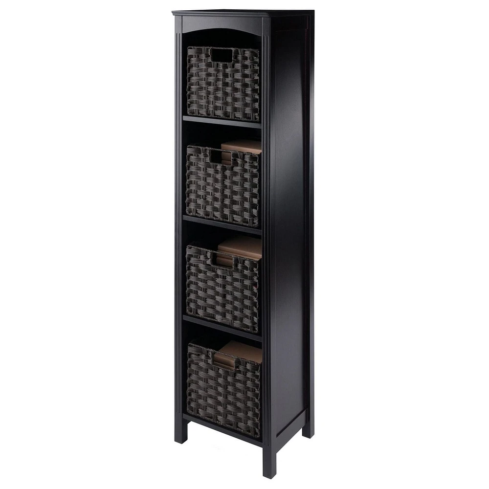 Terrace 5pc Storage Shelf with Baskets Set