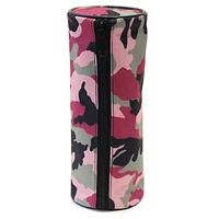 Pen+Gear Pink Camo Barrel Pencil Pouch in Durable Polyester