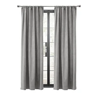 Loft Living Sicily assombrissement des pièces Double Tetiere panneau de rideau 50 x 108 in Argent