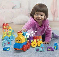 Le Train de l'Alphabet Mega Bloks - 50 Pieces Comprend 50 pièces, 1+ ans