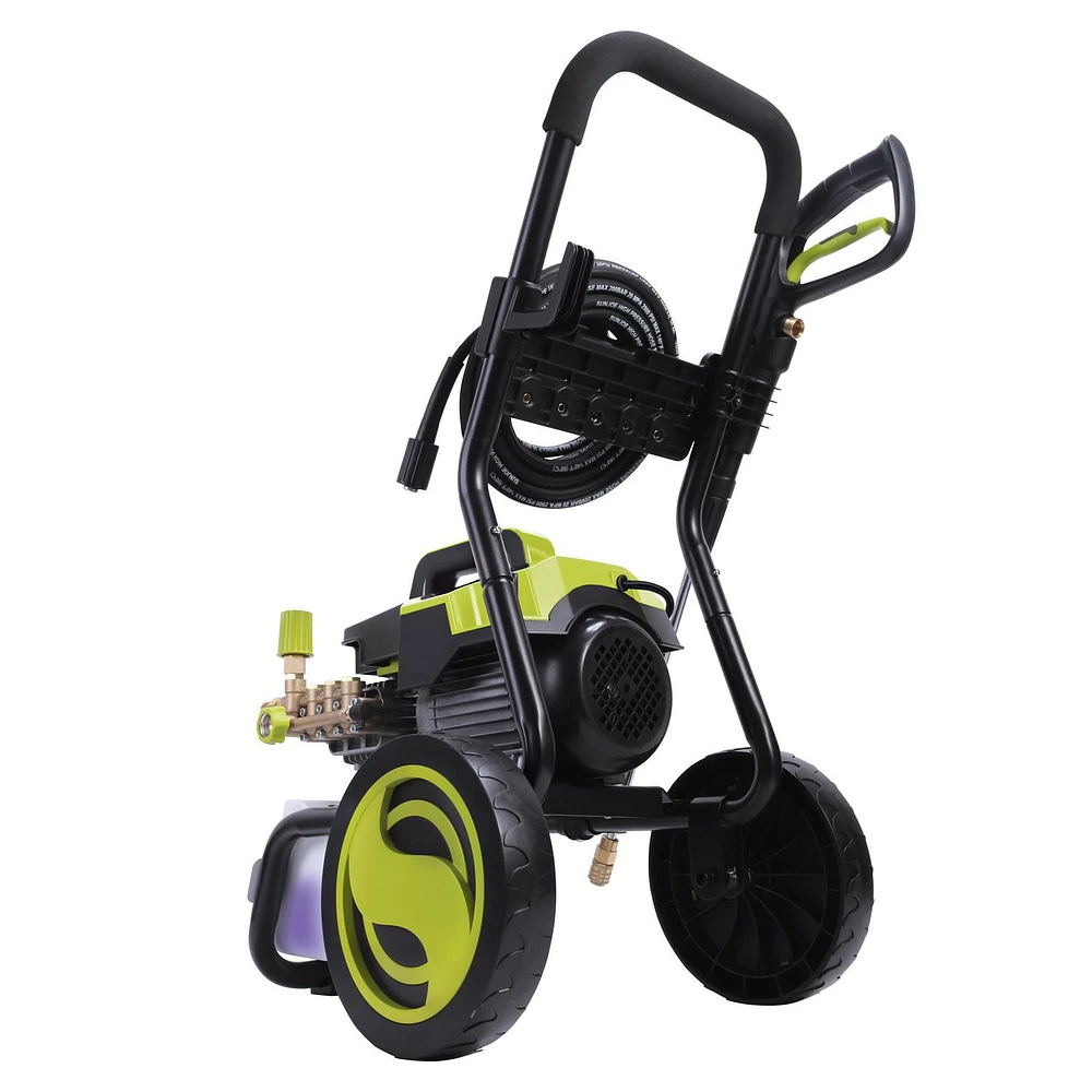 Sun Joe SPX9005-PRO Nettoyeur haute pression à vilebrequin à entraînement direct électrique à eau froide de la série commerciale, moteur à induction sans balais de 2,15 HP, 120 V, support mural, cage
