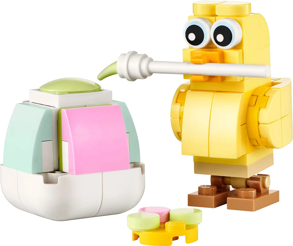 LEGO Creator Easter Egg Chick Painting Fun - Building Kit with Chick and Egg - Great Easter Basket Stuffer - 30690