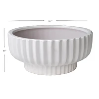 Better Homes & Gardens 8" Ceramic Cup Pot-White, Flower pot