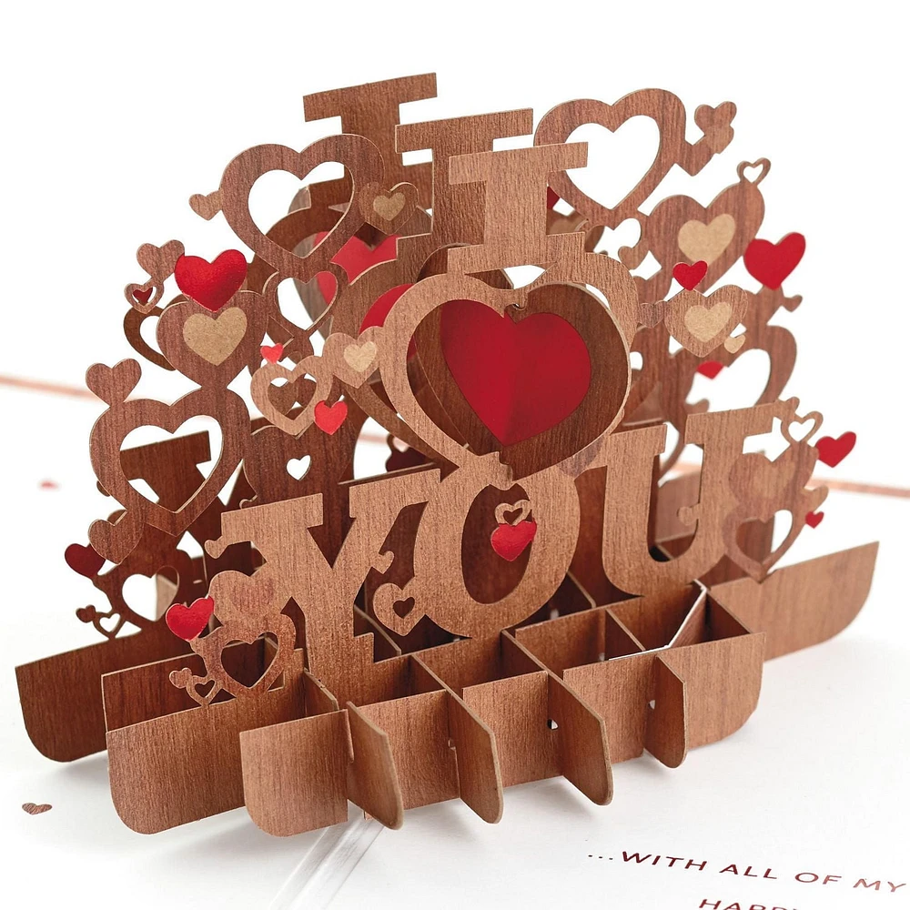 Carte en 3 dimensions de la Saint-Valentin, Paper Wonder de Hallmark (« All Of My Heart »)