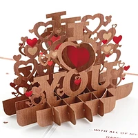 Carte en 3 dimensions de la Saint-Valentin, Paper Wonder de Hallmark (« All Of My Heart »)