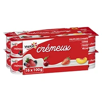 Yoplait Creamy 1% Smooth Traditional Yogurt Cups, Variety Pack with Real Fruit Puree, 100 g, 16 ct, 16 x 100 g