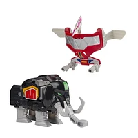 Power Rangers Mighty Morphin, 2 figurines Dinozord Mastodon et Dinozord Ptérodactyle, pièces du Megazord Dino, pour enfants, dès 4 ans