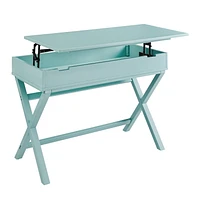 Posey Lift-Top Desk in Turquoise