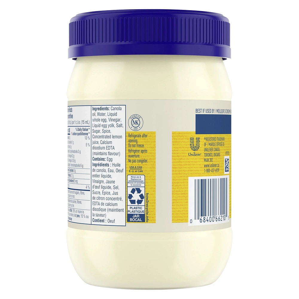 Hellmann's Real Mayonnaise, 445mL, Mayonnaise, 445 ml