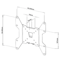Techly 13" to 37" Fixed LCD/LED TV Wall Mount - VESA up to 200x200 mm - Holds up to 35 kg - Black