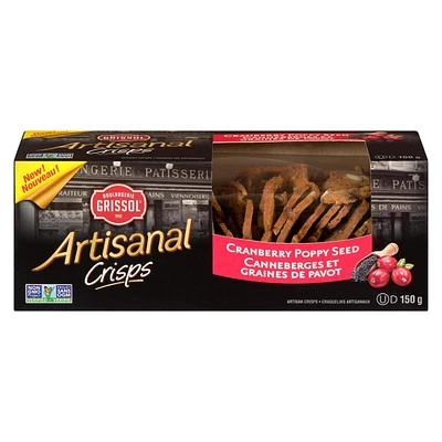 Boulangerie Grissol Artisanal Crisps Cranberry Poppy Seed, Dare