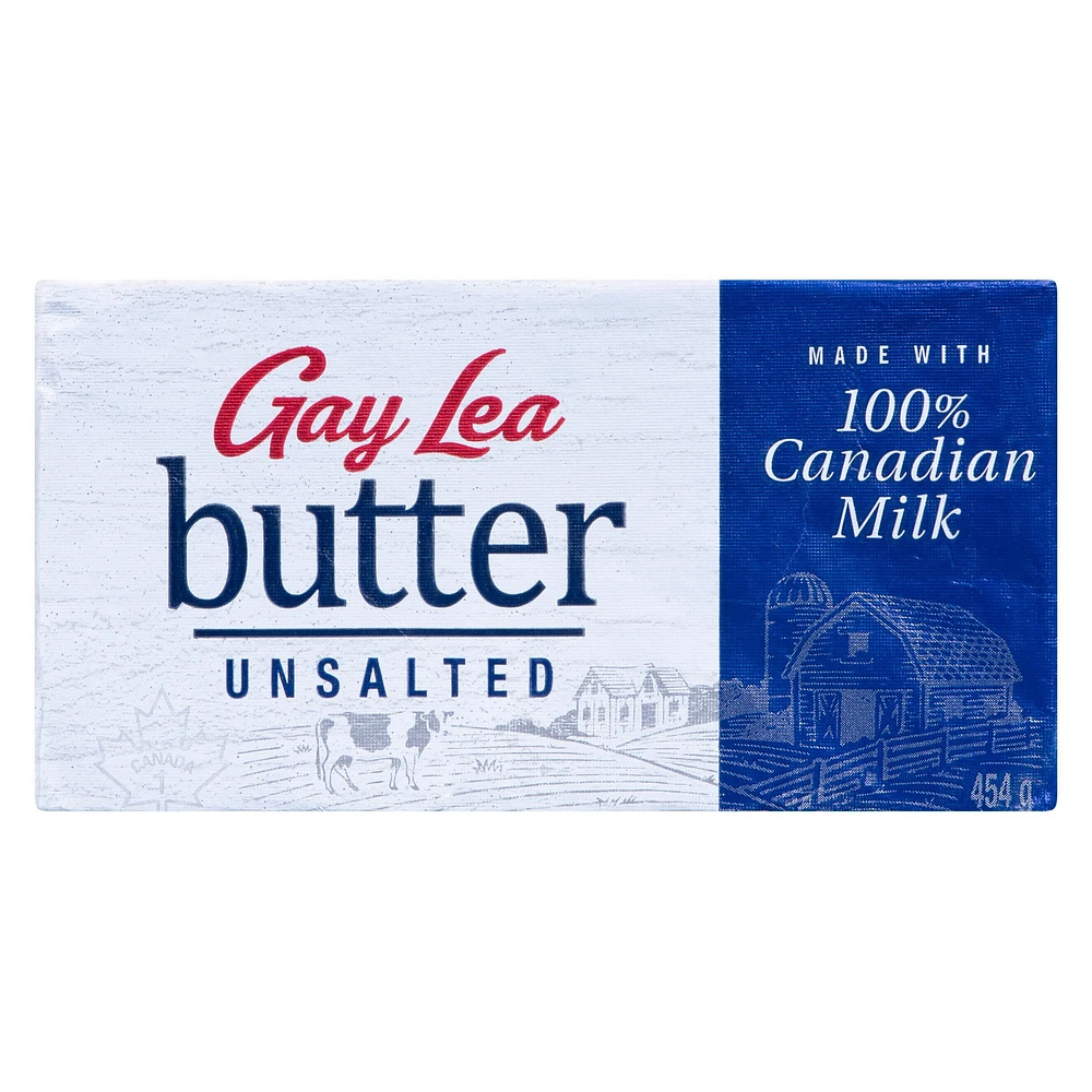 Gay Lea Unsalted Butter, 454 g, 1 lb