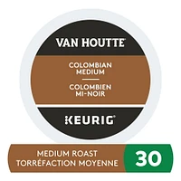 Van Houtte Colombian Medium, Medium Roast, K-Cup Coffee Pods, 30 Count