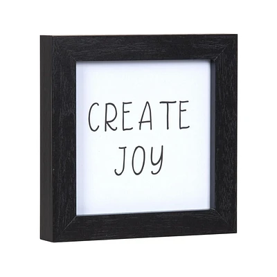 Create Joy 6x6 Framed Accent Art, 6in x 6in