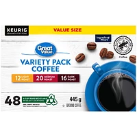 Great Value Variety Pack Coffee, 48 x 445 g