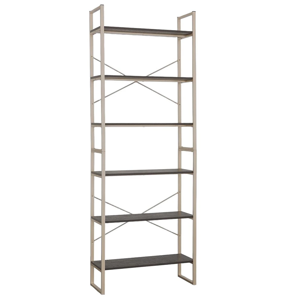 Sauder Walter Heights Bookcase, Blade Walnut, 433375
