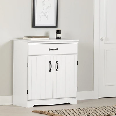 Armoire de rangement avec 1 tiroir et 2 portes de la collection Farnel South Shore