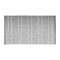 Fabstyles Herringbone Cotton Flat Weave Area Rug for Living Room, Hallway, Patio