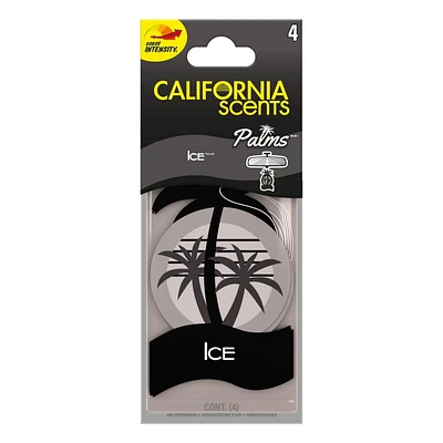 California Scents Palms Ice Paper Car Air Freshener, Palms Ice Paper Car Air