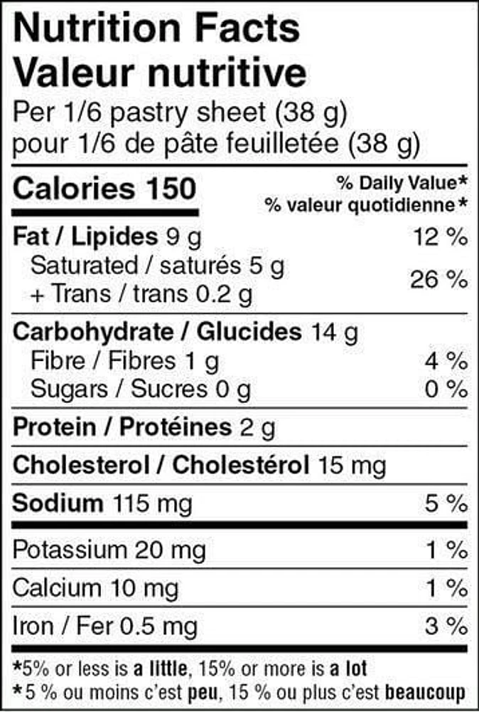 Great Value Butter Puff Pastry, 450 g