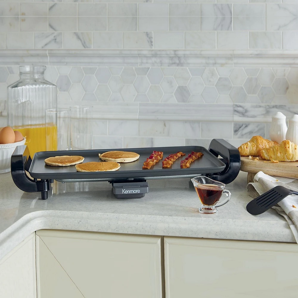 Kenmore Non-Stick Electric Griddle, 10"x18" with Removable Drip Tray