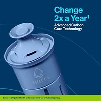 Filtre de rechange Brita Elite, réduit plus de 30 contaminants tout en conservant les minéraux sains, certifié par la WQA pour la réduction du plomb, des microplastiques, du chrome et du chlore, dure