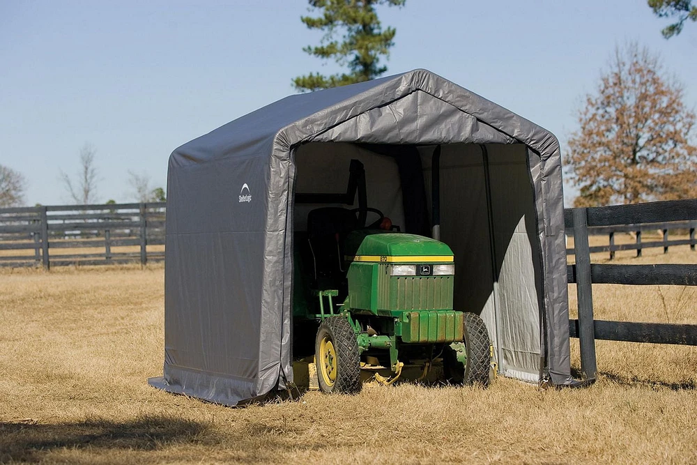 Shed-in-a-Box 10 pi (larg.) x 10 pi (prof.) x 10 pi (haut.) - Abri pointu - gris