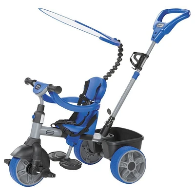 Tricycle 4-en-1 modèle de base de Little Tikes, bleu