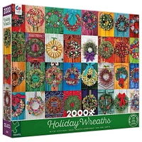 Ceaco 2000pc Holiday Puzzle "Holiday Wreaths"