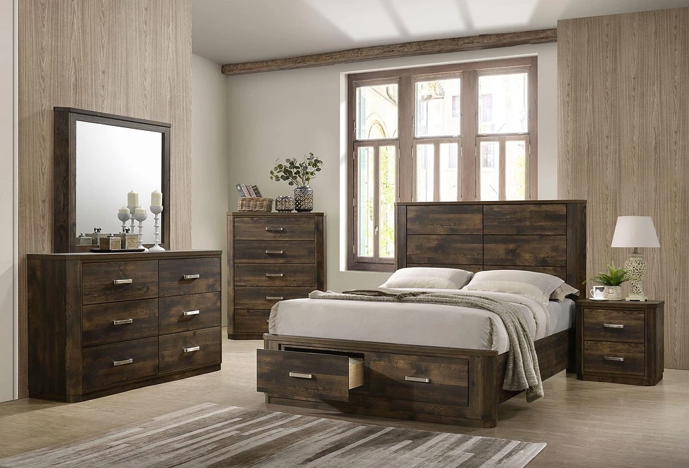 ACME Elettra Mirror in Rustic Walnut