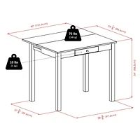 Winsome Perrone 3pc Set High Tabe with Saddle Seat Stools
