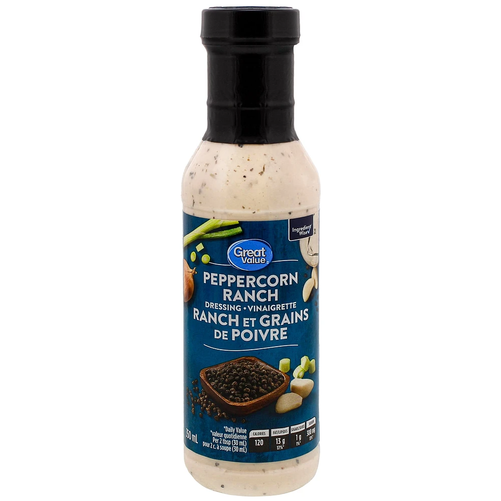 Great Value Peppercorn Ranch Dressing, 350 mL