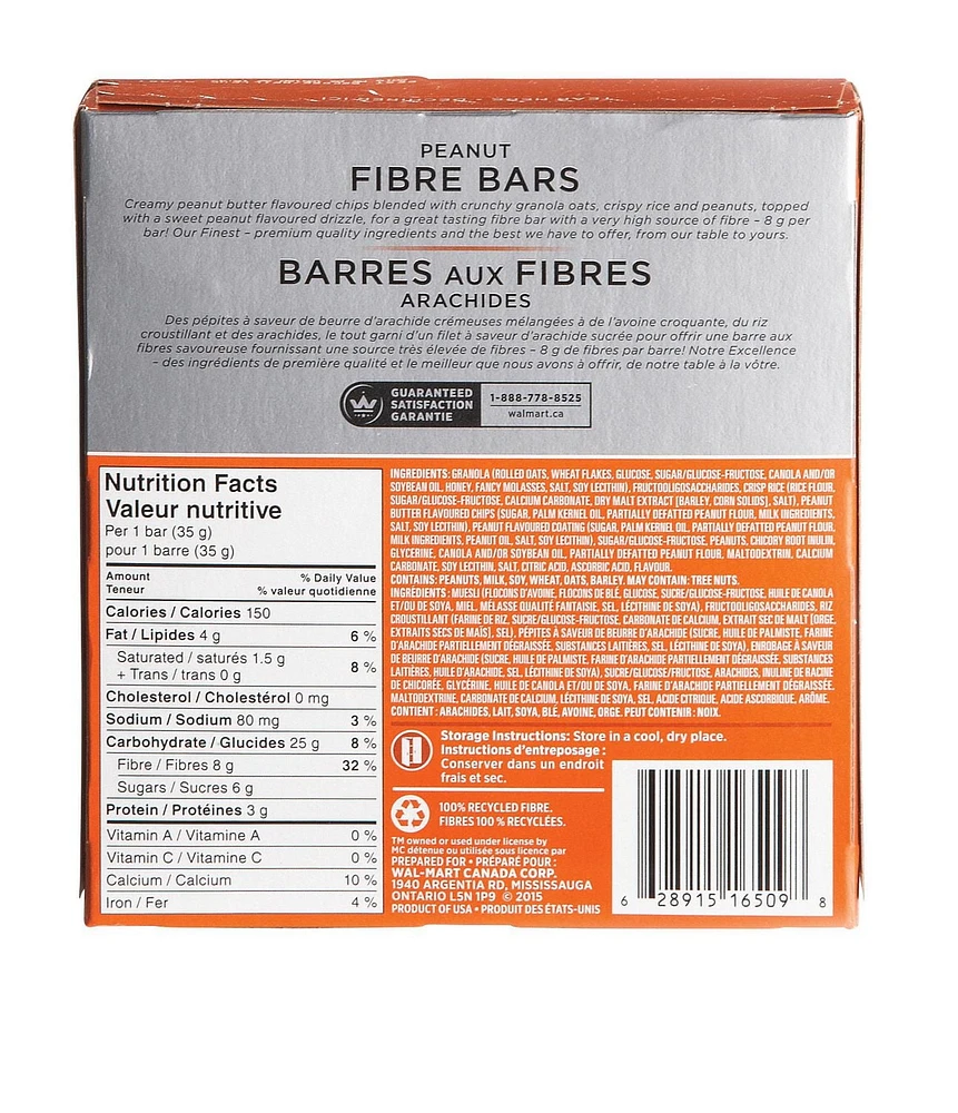 Our Finest Peanut Fibre Bars