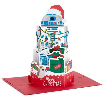 Carte musicale en relief de Noël – La Guerre des étoiles – Paper Wonder de Hallmark (R2-D2, joue « We Wish You a Merry Christmas »)