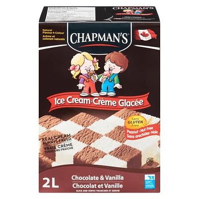 Chapman's Markdale Creamery Chocolate Vanilla Checkerboard Ice Cream, 2L