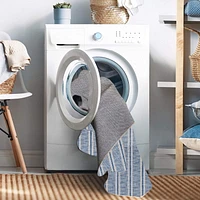Tapis lavable Wallen 5 pi x 7 pi ivoire et bleu
