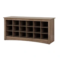 Banc à compartiments pour chaussures
