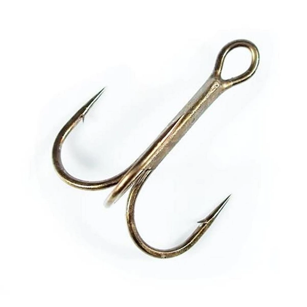 Gamakatsu Treble Hook, Round Bend Size 4, Bronze