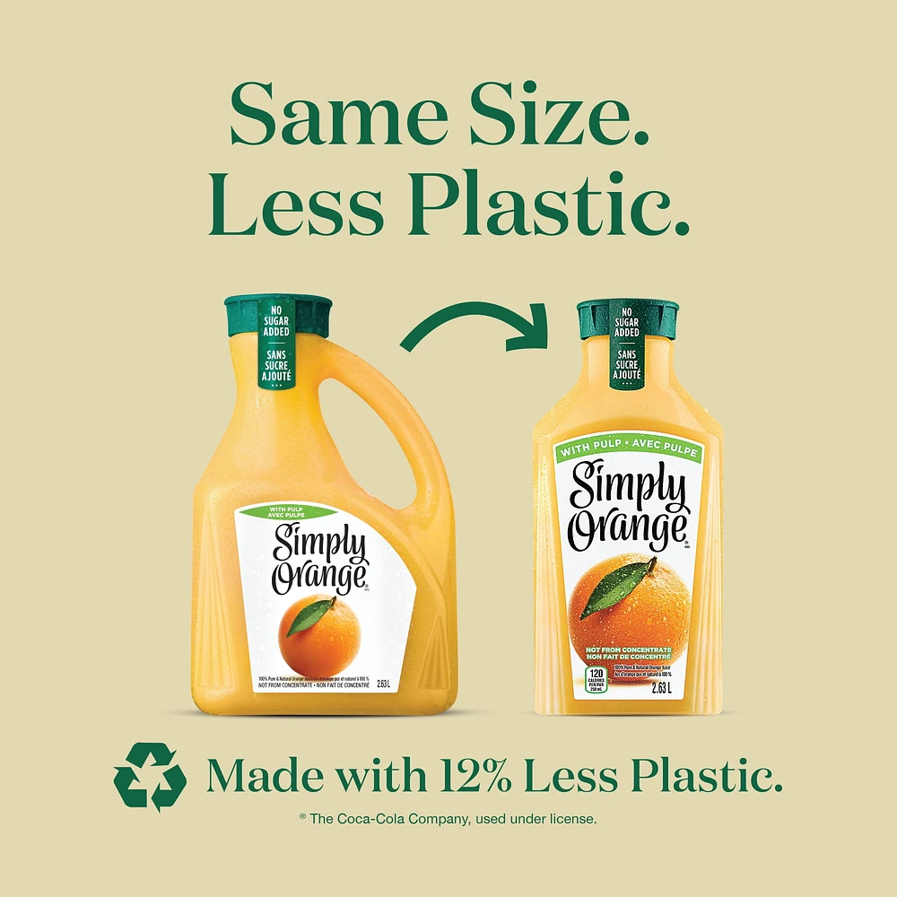 SIMPLY OJ PULP 2.63, Simply Orange Juice With Pulp 2.63L