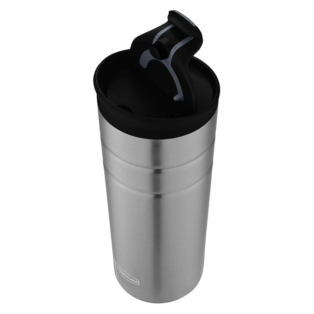 Rubbermaid 16 oz Leak Proof Flip Lid Travel Mug, Drinks stay hot for 5 hours
