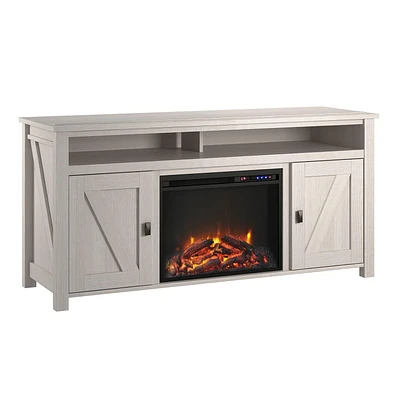 Console TV Farmington avec foyer électrique pour téléviseurs jusqu'à 60 po