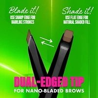 NYX Professional Makeup Blade & Shade, Dual Edged Brow Pencil, 16 hour wear