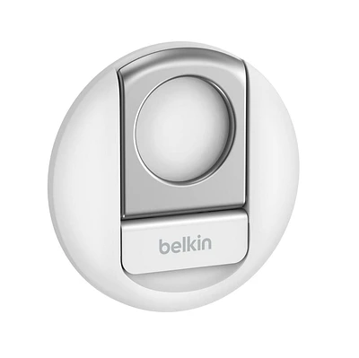 Belkin iPhone MagSafe Camera Mount for MacBook, iPhone Continuity Camera Mount, Turn iPhone to Webcam, Compatible with MacBook Pro, Air, iPhone 14, iPhone 13, iPhone 12, White, IPHONE MOUNT FOR MACBOOK WHITE MASS