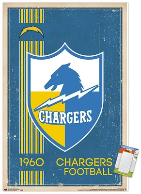 NFL Los Angeles Chargers - Retro Logo 17 Wall Poster
