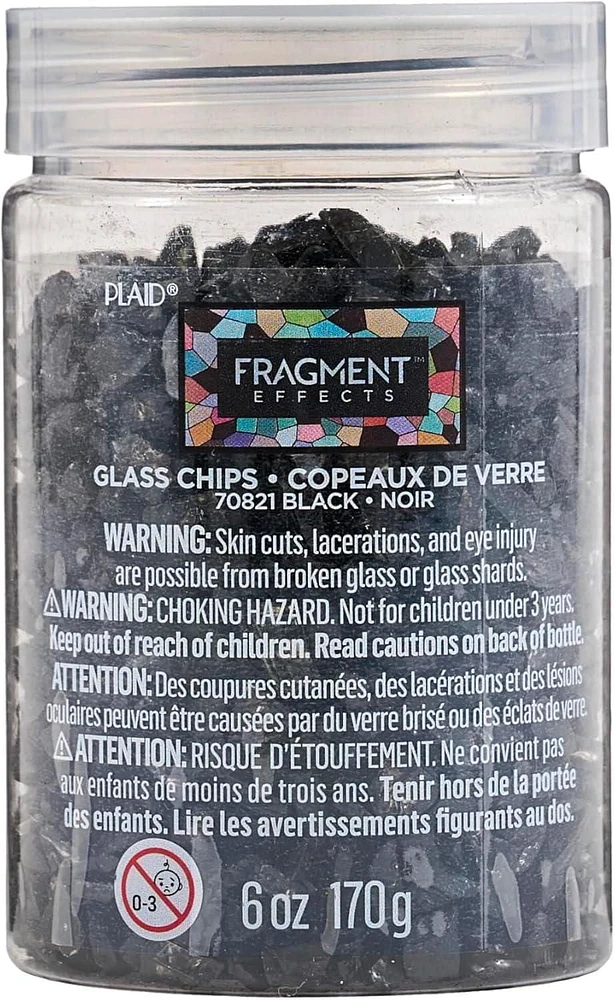Fragment Effects Black Glass Chips, 6 oz Jar, Fragment Effects