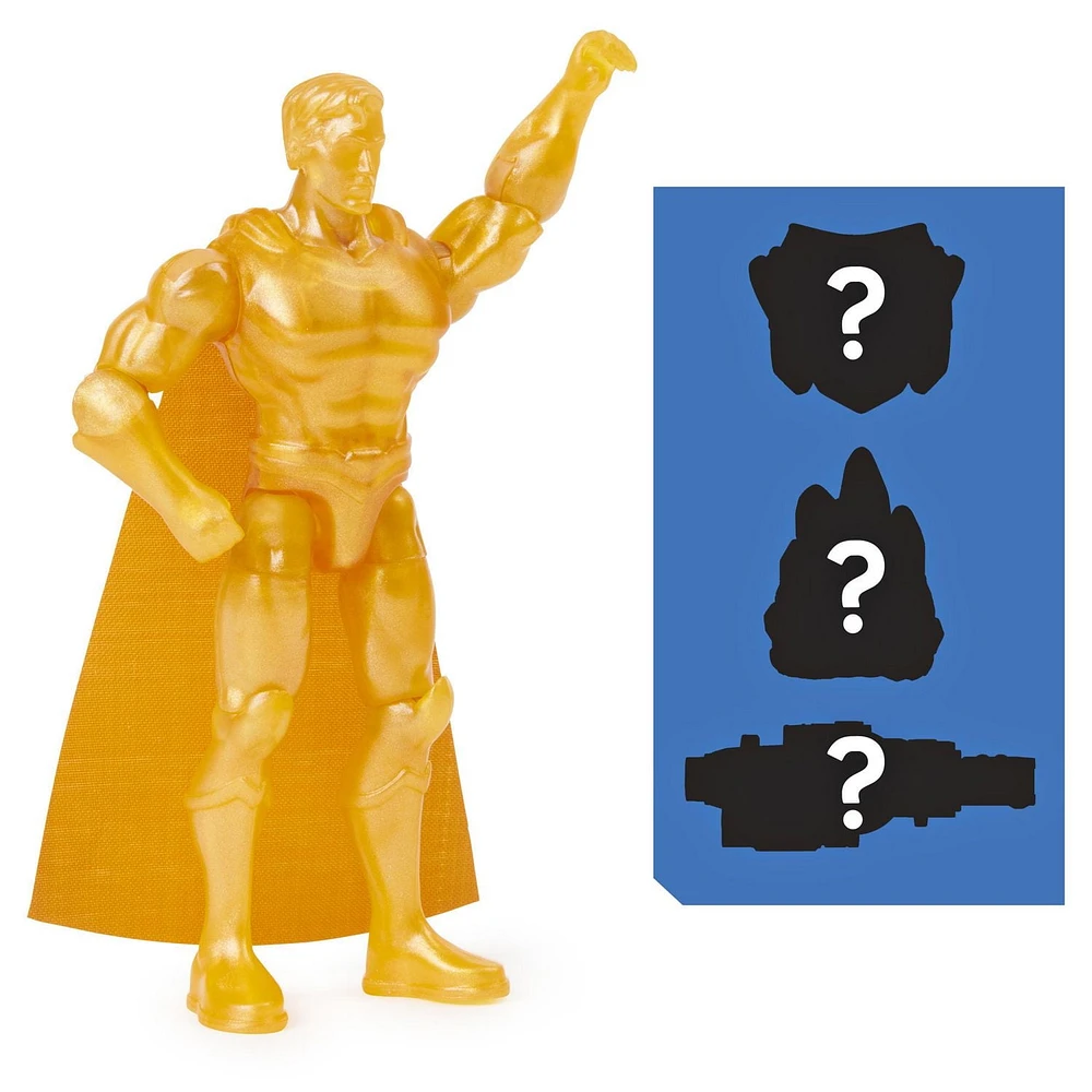 DC Comics, Figurine articulée SUPERMAN de 10 cm avec 3 accessoires mystère