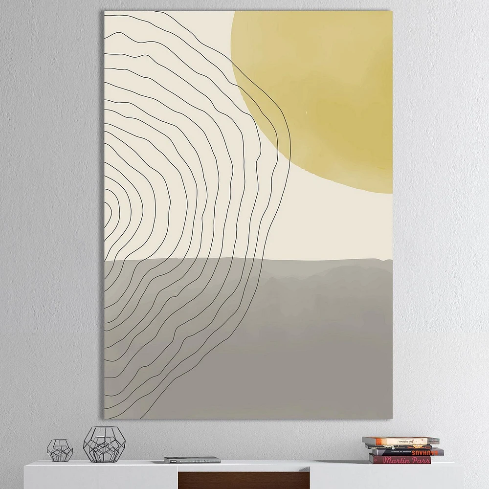 Designart Compositions géométriques minimales de formes élémentaires XXXIV Art mural sur toile